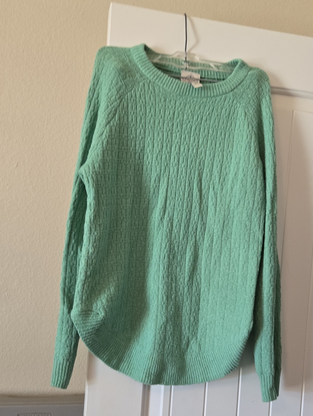 Women's Knit Crewneck Sweater - Mint Green